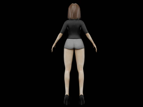 Sweet cute woman V25387 3D Model