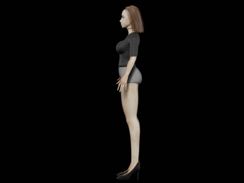 Sweet cute woman V25387 Modello 3D