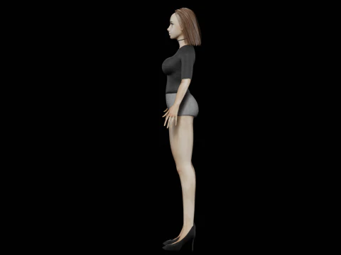Sweet cute woman V25387 3D Model