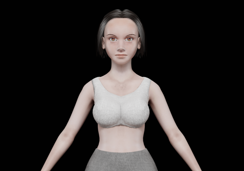Sweet pretty woman V25593 3D Model .c4d .max .obj .3ds .fbx .stl .blend 