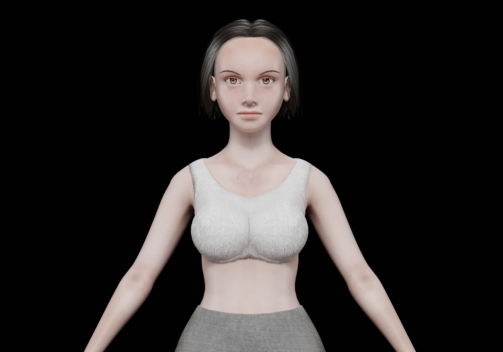 Sweet pretty woman V25593 3D Model .c4d .max .obj .3ds .fbx .stl .blend 