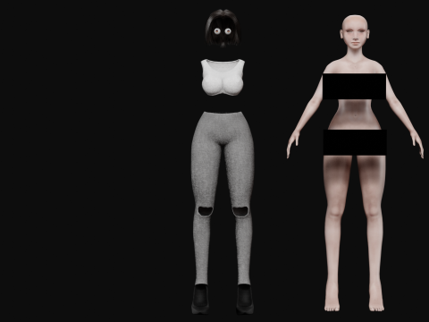 Sweet pretty woman V25593 3D Model