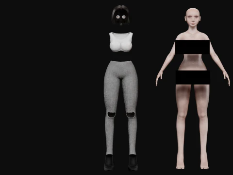 Sweet pretty woman V25593 3D Model