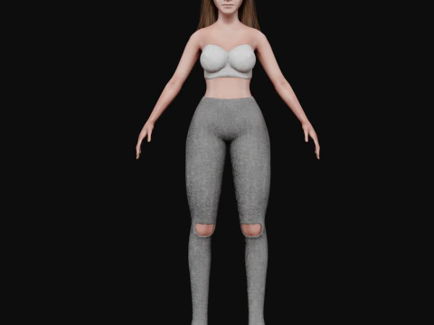 Teen pretty woman V26001 3D Model