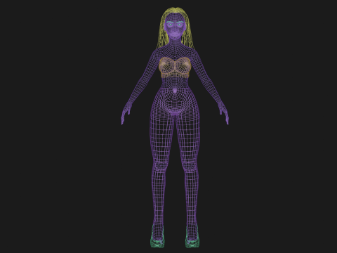 Teen pretty woman V26001 3D Model