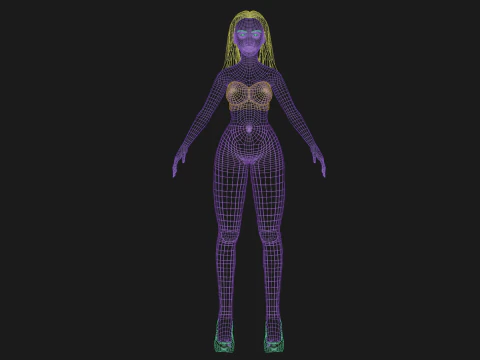 Teen pretty woman V26001 3D Model
