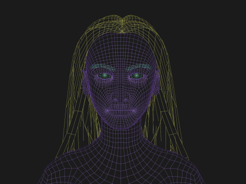 Teen pretty woman V26001 3D Model