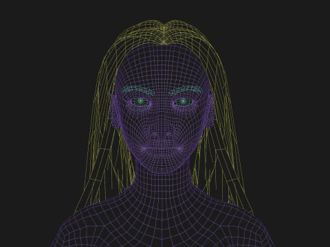 Teen pretty woman V26001 3D Model