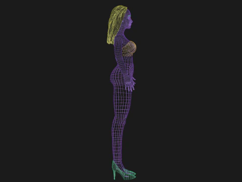 Teen pretty woman V26001 3D Model
