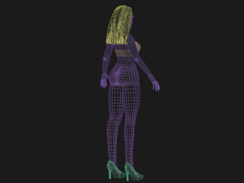 Teen pretty woman V26001 3D Model
