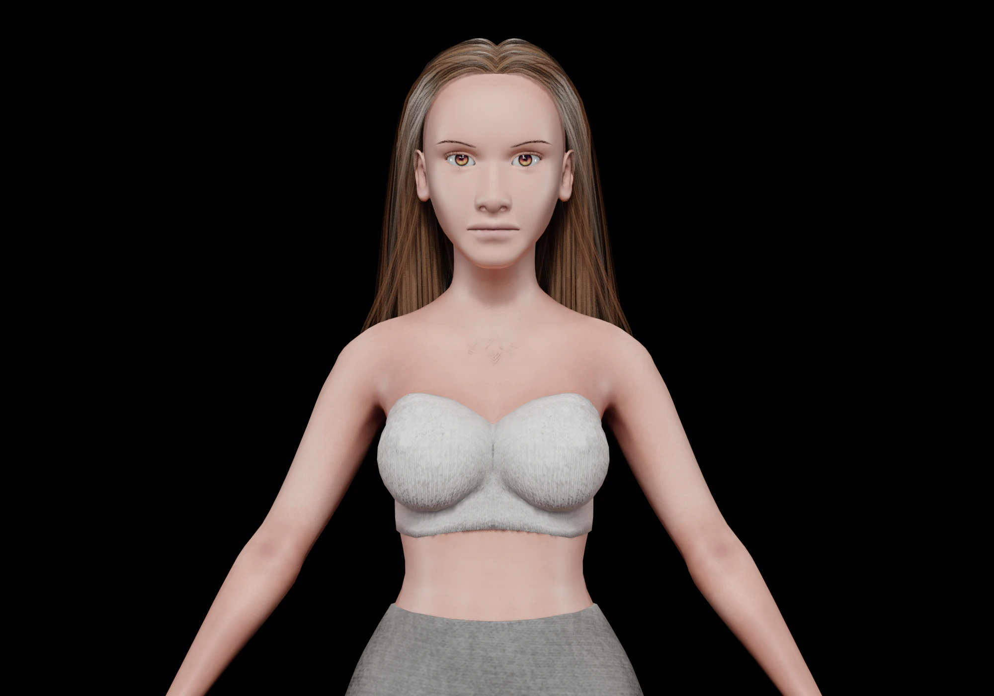 Teen pretty woman V26001 3D Model .c4d .max .obj .3ds .fbx .stl .blend