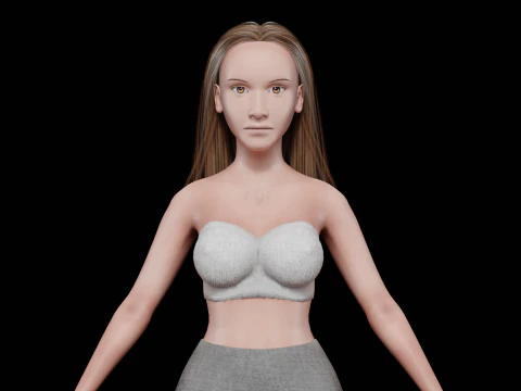 십대 예쁜 여자 V26001 3D 모델