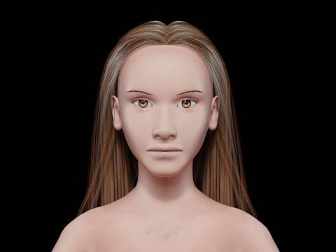 Teen pretty woman V26001 3D Model