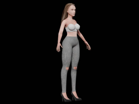 Teen pretty woman V26001 3D Model