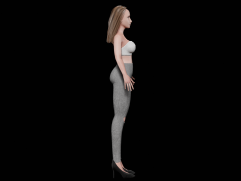 Teen pretty woman V26001 3D Model
