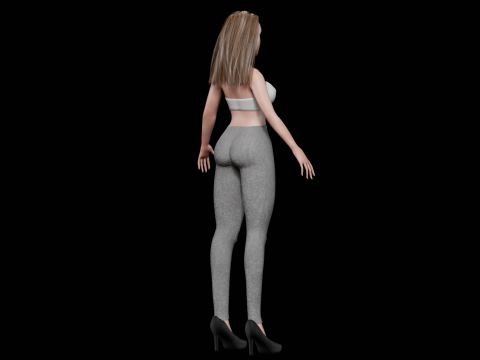 Teen pretty woman V26001 3D Model