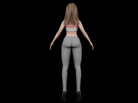 Teen pretty woman V26001 3D Model