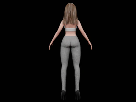 Teen pretty woman V26001 3D Model