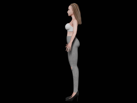 Teen pretty woman V26001 3D Model
