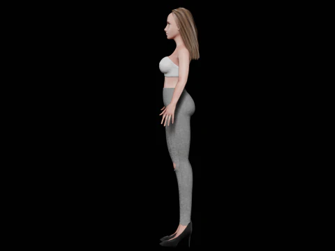 Teen pretty woman V26001 3D Model