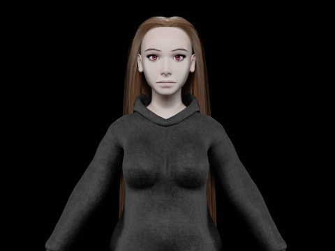 Teen young woman V28030 Modelo 3D