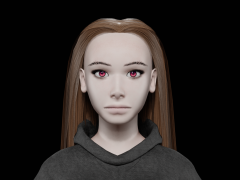Teen young woman V28030 3D 模型