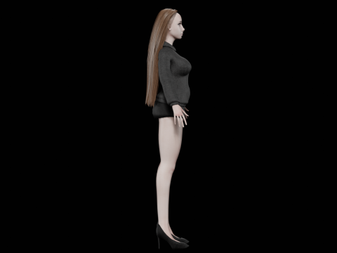 Teen young woman V28030 3D 模型