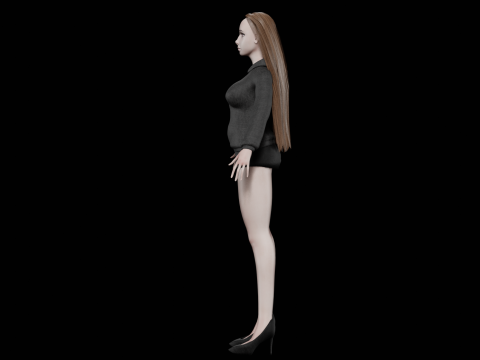 Teen young woman V28030 3D 模型