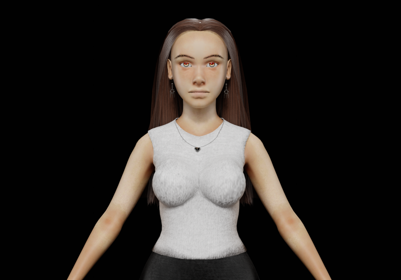Young basic woman V29562 3Dモデル .c4d .max .obj .3ds .fbx .stl .blend 
