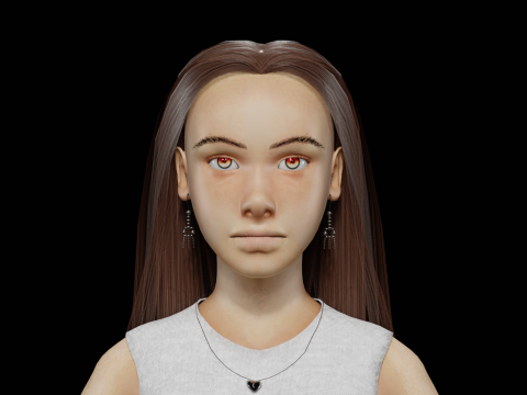Young basic woman V29562 3Dモデル