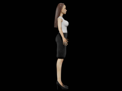 Young basic woman V29562 3Dモデル