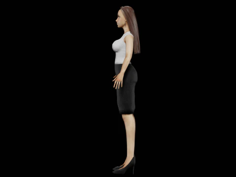 Young basic woman V29562 3D Model