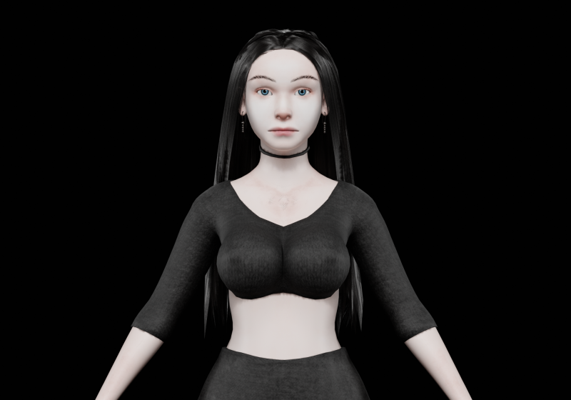 Young classic woman V29513 3D-Modell .c4d .max .obj .3ds .fbx .stl .blend 