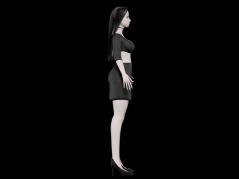 Young classic woman V29513 3D-Modell