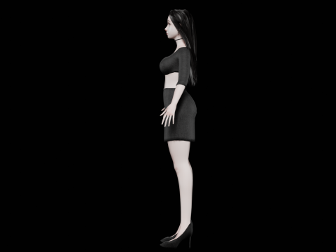 Young classic woman V29513 3D-Modell