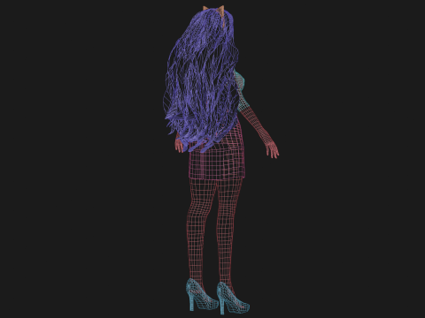 Young cute woman V38051 3D Modell