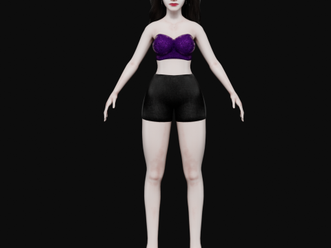 Young party woman V28633 Model 3D