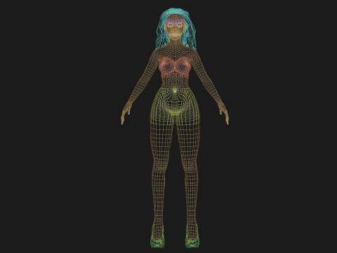 Young party woman V28633 Model 3D