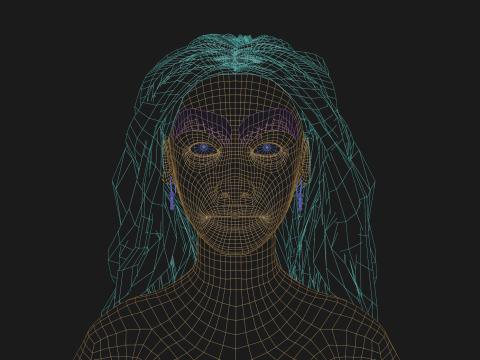 Young party woman V28633 Model 3D