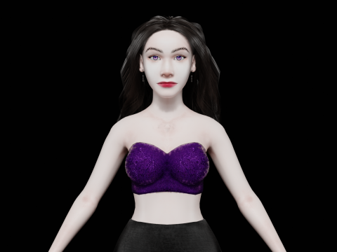Young party woman V28633 3D Model