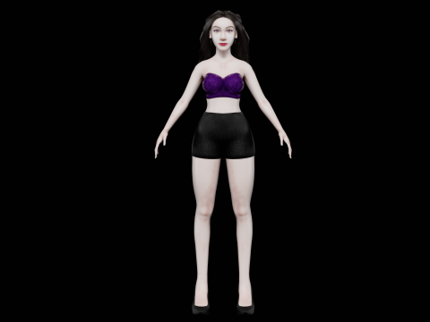 Young party woman V28633 Model 3D