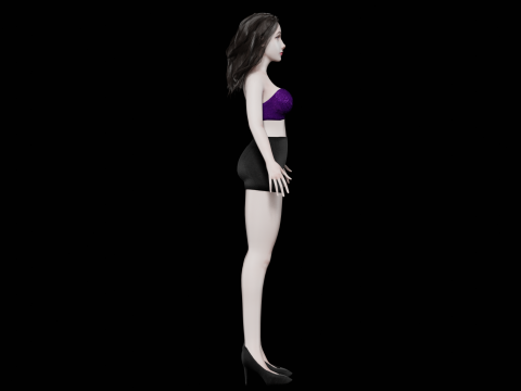Young party woman V28633 Model 3D