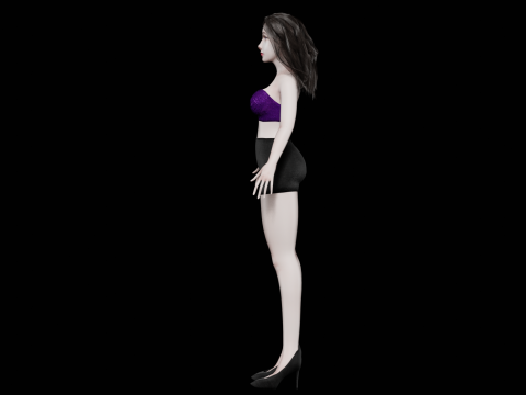 Young party woman V28633 Model 3D