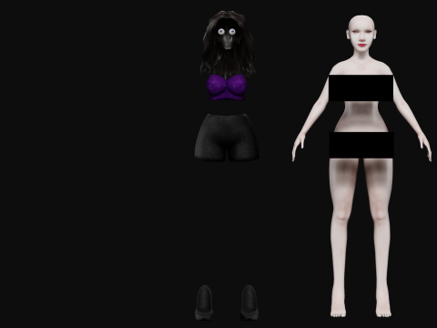 Young party woman V28633 Model 3D
