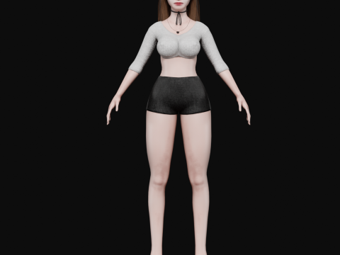 Young pretty woman V26097 3D Model