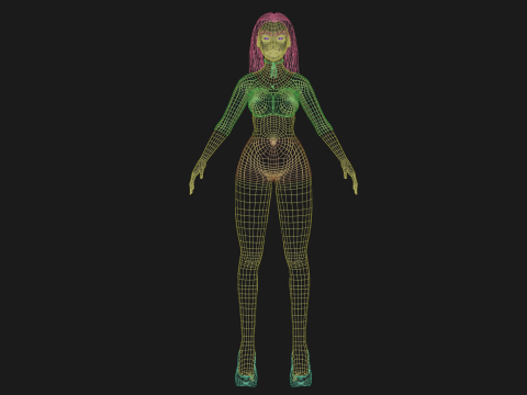 Young pretty woman V26097 3D Model