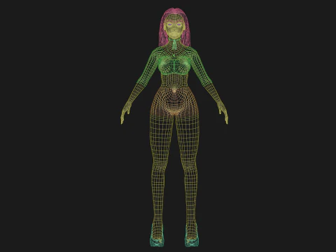 Young pretty woman V26097 3D Model