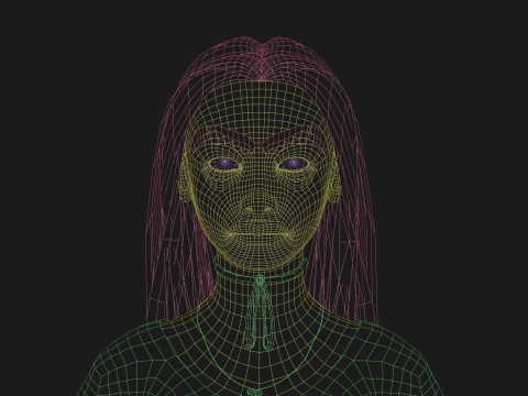 Young pretty woman V26097 3D Model