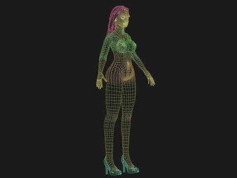 Young pretty woman V26097 3D Model