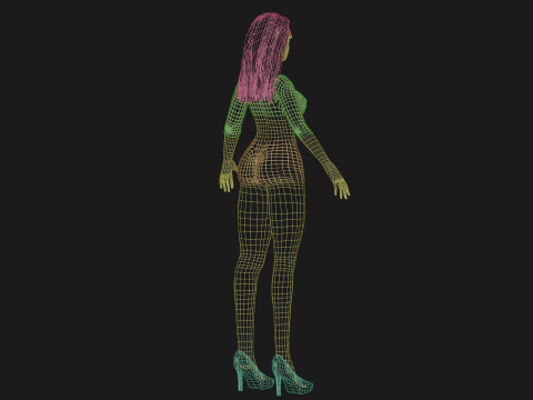 Young pretty woman V26097 3D Model